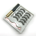 Wholesale 5 Pair Magnetic Eyelashes Eyeliner Set False Mink 3D Private Label Magnetic Eyelashes